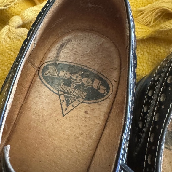 John Fluevog Black Oxford Wingtip Brogues - Picture 6 of 7